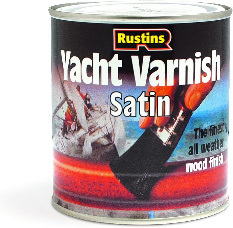 Rustins Yacht Varnish Satin 1ltr - Tung Oil Formula Marine Exterior Finish