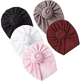 Baby Hats Newborn Baby Girls Turban Hospital Hat Infant Toddler Kid Hat Big Hair Bow Top Knot Head Wrap