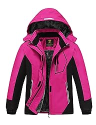 MoFiz Girls Ski Jacket Waterproof Fleece Lined