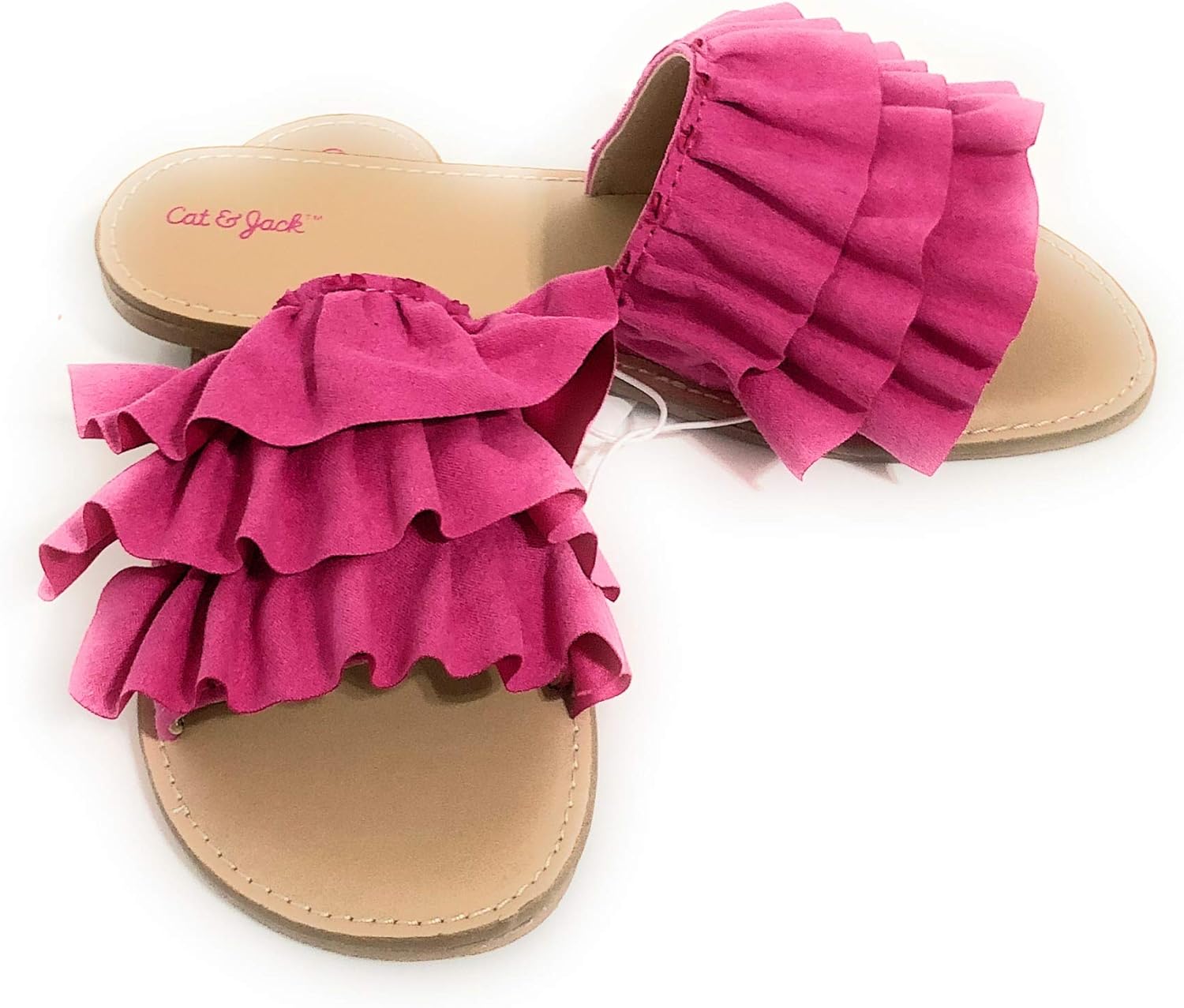 pink ruffle sandals