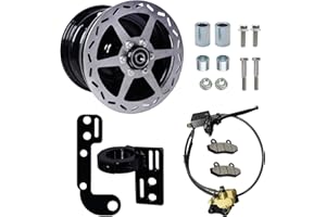 JMCHstore Front Rim Disc Hydraulic Brake Kit For Mega Moto 80 Suspension,For FRP GMB100 GPS Suspension, Baja DB30 Coleman B100 Motovox MBX10, 6 inch Mini Bike Front Brake