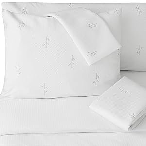 FeelAtHome Bamboo Pillow Protector Waterproof Hypoallergenic Pack of 2 (Queen) - Anti-Bedbug, Anti-Allergen Zippered Bamboo Pillow Case Cover Encasement - Cooling, Ultra Soft Bamboo Fibre