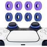 8 Pack Precision Rings for PS4/5, Precision Rings for Xbox, Compatible with Xbox Controllers Accessories&ndash;Control with Soft Silicone Rings &ndash; Compatible with Fortnite &amp; FPS Games，Blue+Purple