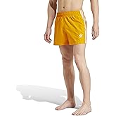 adidas Mens Adicolor 3-Stripes Swim Shorts Casual Swimwear Casual Drawstring - Orange