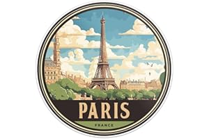GENERIC France Paris City Sticker - Waterproof Vinyl Decal for Car Bumper, Laptop, Water Bottle, Luggage, Wall, and Window, Size - 3'' X 3''