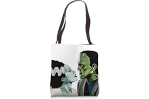 LAGERSTED CREATIONS Frankenstein Monster & Bride Halloween Romantic Kiss Scene Tote Bag