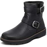 Orthofeet Shania Orthopedic Women's Mid Calf Boots | Adjustable Water-Repellent Leather Booties with Side Zipper, Arch Support, Soft Padded Ergonomic Cushioning, Wide Toe Box