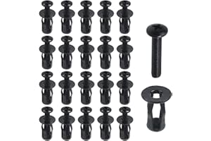 Oedema 20 Pcs Expansion Screw Petal Nut M5 x 18mm Carbon Steel Jack Nuts with Screws for Soft Wall, Hollow Wall, Iron Skin