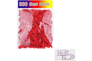 Water Balloons 300 Pack Red - Use as Water Bombs - Great Outdoor Water Sports Fun for Kids and (Grand)Parents - Fill the Balloons with Water and Throw them or use for Decoration - Valentine Decoration - with Best Deals Retail Pack and Cleaning Cloth