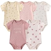 JELYLOVE Fashion Unisex baby Boy Girl Bodysuits 5-Pack Casual Cotton Soft Infants Outfit New born Clothes