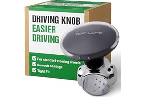 TOP LIFE Steering Wheel Knob - Suicide Spinner for Cars, Tractors, Mowers, Boats (Fits 1.1"-1.5" Wheels) - Effortless One-Hand Control, Smooth Bearings - Perfect for Tight Turns & Daily Driving