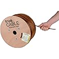 trueCABLE Cat6 Direct Burial, 1000ft, Waterproof, Outdoor Rated CMX, Brown, 23AWG Solid Bare Copper, 550MHz, PoE++ (4PPoE), ETL Listed, Unshielded UTP, Bulk Ethernet Cable