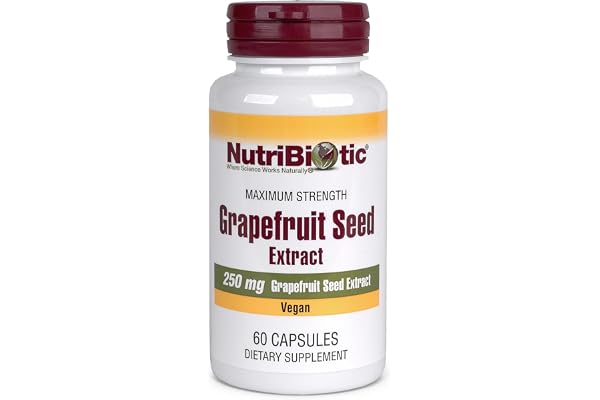NutriBiotic – Grapefruit Seed Extract Capsules 250 mg, 60 Count - Maximum Strength with Bioflavonoids