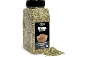 Fresh Finest Fennel Seeds, Premium Whole Fennel Seed for Cooking, Baking, Digestive Health, Non GMO, All Natural - 370G (13.05oz)