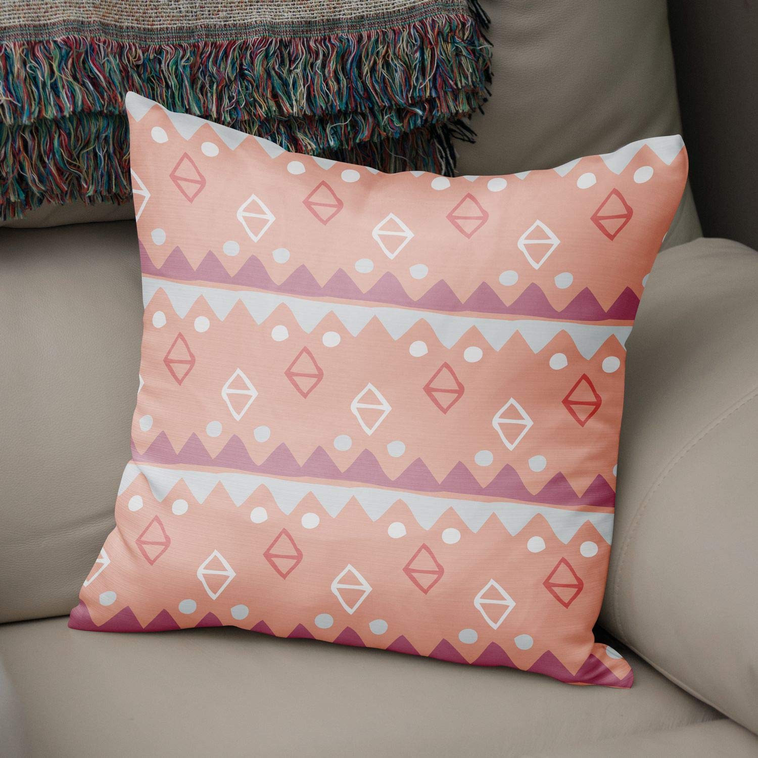 Bonamaison Decorative Cushion Cover Random Pattern, Throw Pillow Covers, Home Decorative Pillowcases for Livingroom, Sofa, Bedroom, Size:43X43 Cm - Designed and Manufactured in Turkey