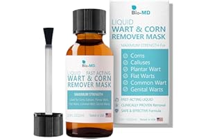 Bio-MD Fast Acting Liquid Wart Gel Maximum Strength - Maximum Strength Fast-Acting Liquid Wart Salicylic Acid, Wart Remover for Warts, Plantar Wart, Genital Wart, Corn, Common Wart, Flat Wart, Callus