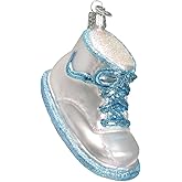 Old World Christmas Ornaments Blue Baby Shoe Glass Blown Ornaments for Christmas Tree