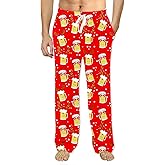 Soophiea Mens Christmas Halloween Pajama Pants Sleep Bottoms Pj Pants with Pockets