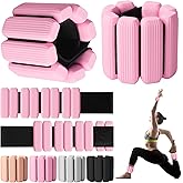 Wrist Weights, 2Pack Adjustable Wearable Wrist Ankle Weights for Women/Men, Silicone Wrist Bangles for Walking, Yoga, Pilates, and Gym, Arm & Leg Workout, 2lb