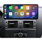 Road Top 12.3" Ultra-Narrow CarPlay Screen for Mercedes-Benz C-Class W204 | with NTG4.0 (2008-2010), Wireless CarPlay &amp; Android Auto, Linux Touchscreen Display Retrofit, OEM Integration Car Stereo