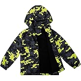 ESTAMICO Boys' Fashion Fleece Jackets Kids Winter Hooded Coat Windproof Rain Resistant Windbreaker