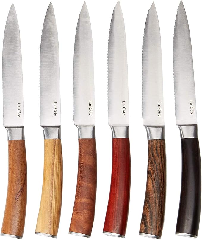 La Cote 6 Piece Steak Knives Set Japanese Stainless Steel in Gift Box