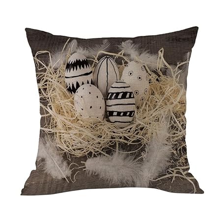 Yazidan Farbige Eier Bedruckte Kopfkissenbezüge Frohe Ostern Schlafsofa Home Decoration Festival Kissenbezug Kissenbezug Baum