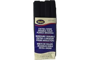 Wrights Double Fold Fleece Binding 1/2" X3yd, Black
