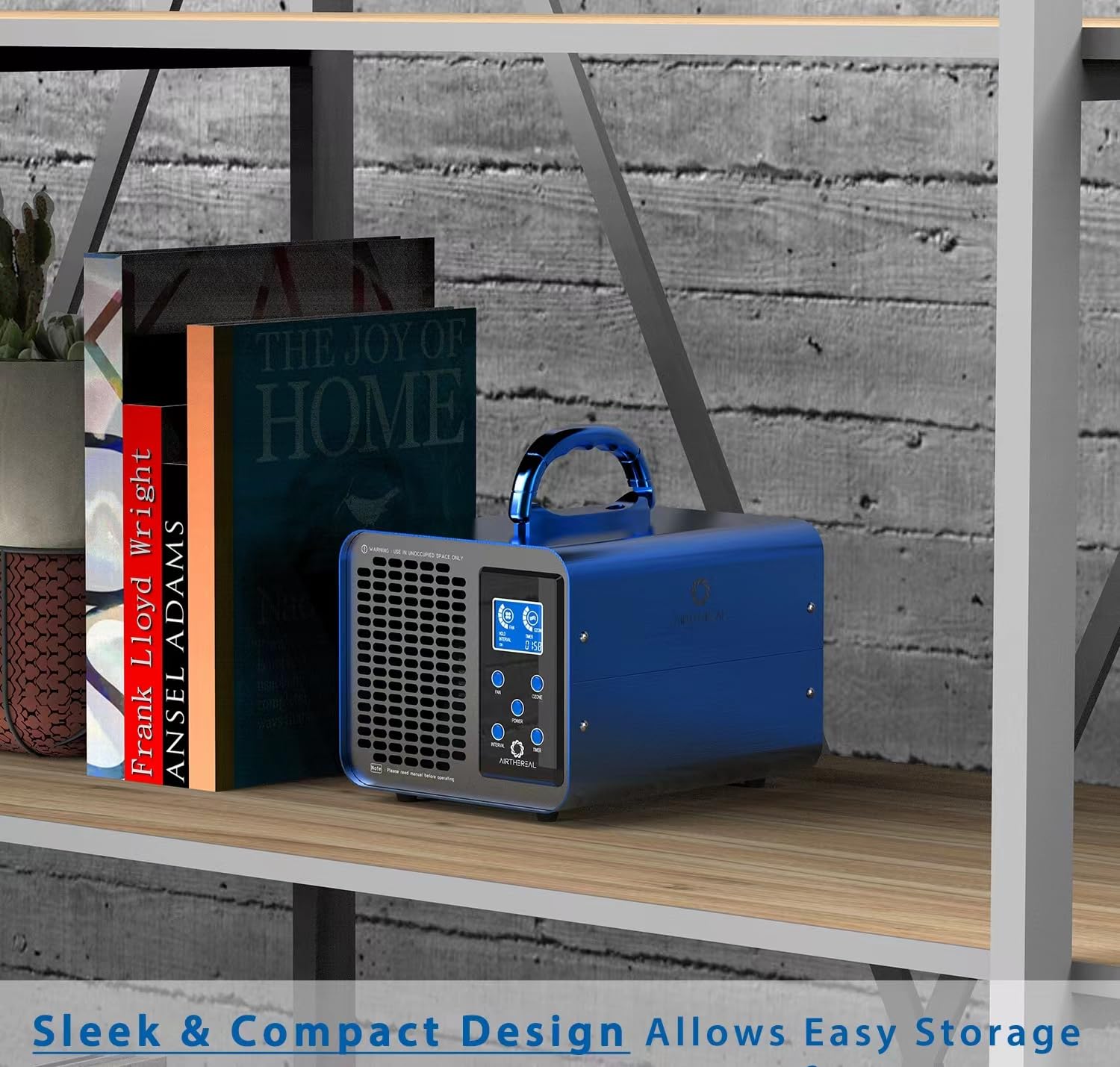 Airthereal MA10K-PRODIGI Digital Ozone Machine, High Capacity Ozone Generator Odor Removal - O3 Deodorizer Air Ionizers for Large Rooms, Cars and Smoke - Adjustable Output and Timer, Blue