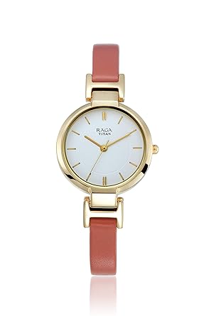 Titan Raga Viva Analog White Dial Women's Watch - 2608YL01