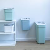 CURVER Ready to Collect 30L Recycled Kitchen Bin Green Light Grey Lid view 5
