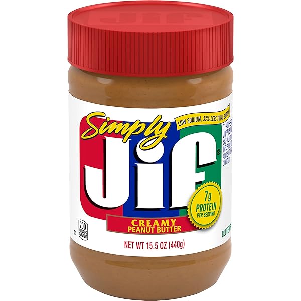 SIMPLY JIF CREAMY PEANUT BUTTER, 15.5 OUNCES (PACK...