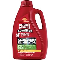 Nature's Miracle Advanced Dog Stain and Odor Eliminator Spray, Spot Stain and Pet Odor Remover, Sunny Lemon Scent, 1 Gallon