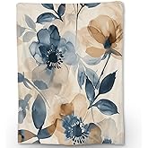Ti Caldi Chic Floral Blanket Soft Throw Flannel Blankets, Cozy, Lightweight, and Fluffy - Ideal for Couch, Bed, Travel - Elegant Fuzzy Home Decor for Indoor and Outdoor Use 50"x40"