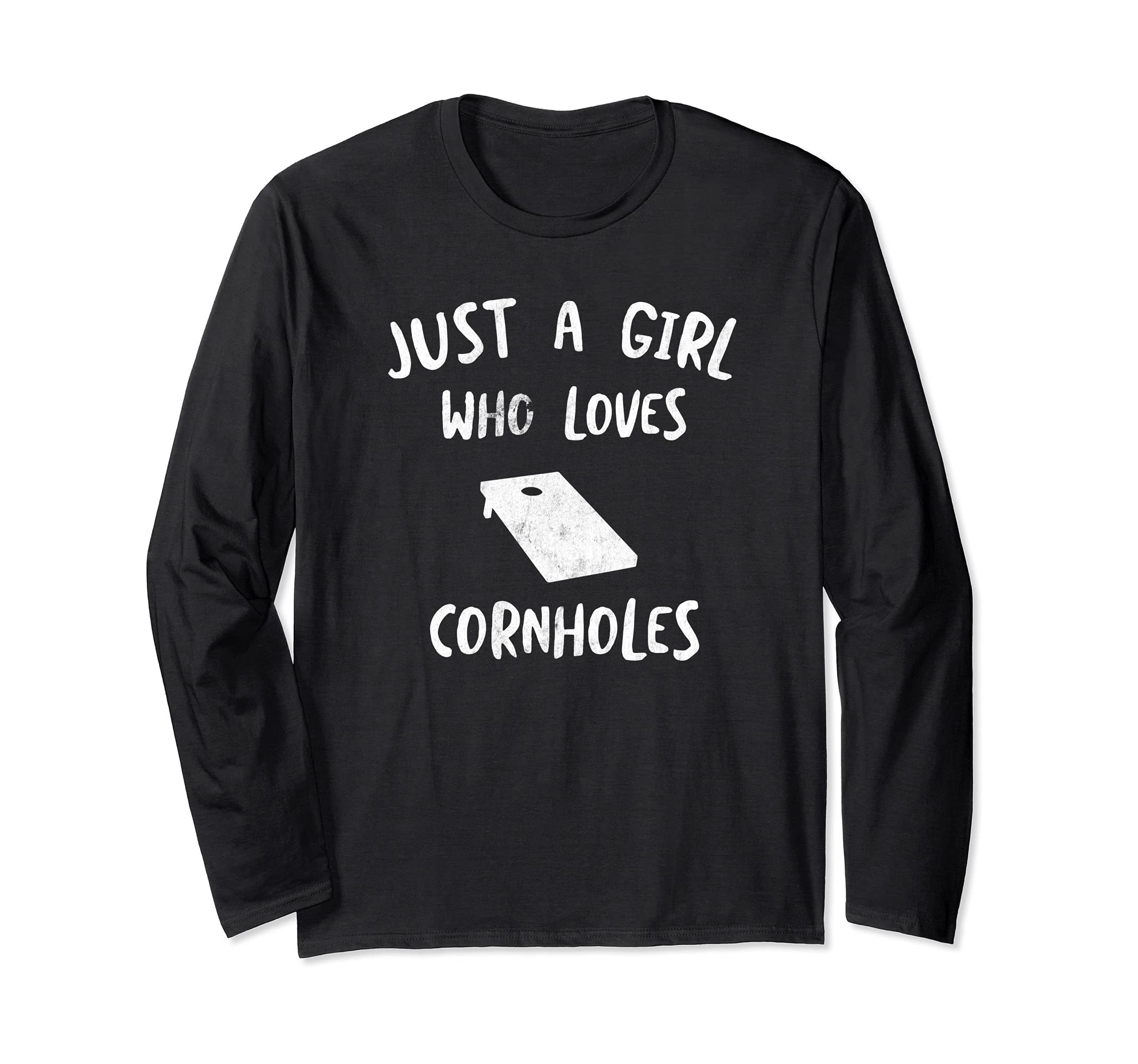 Cornhole Just A Girl Women's Vintage Team Tournament Long Sleeve T-Shirt