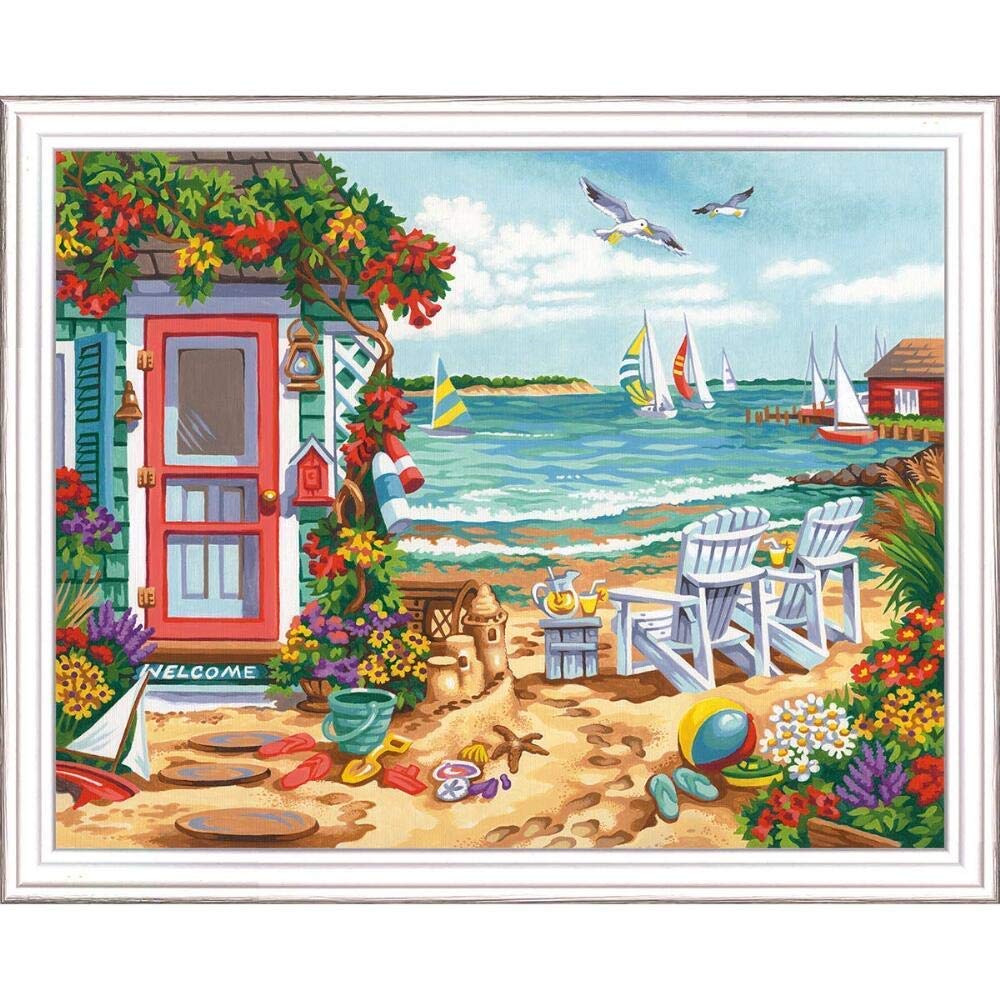 Dimensions Summertime Beach Paint by Numbers Kit for Kids and Adults