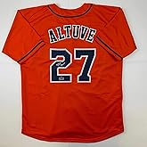 Facsimile Autographed Jose Altuve Houston Orange Reprint Laser Auto Baseball Jersey Size Men's XL