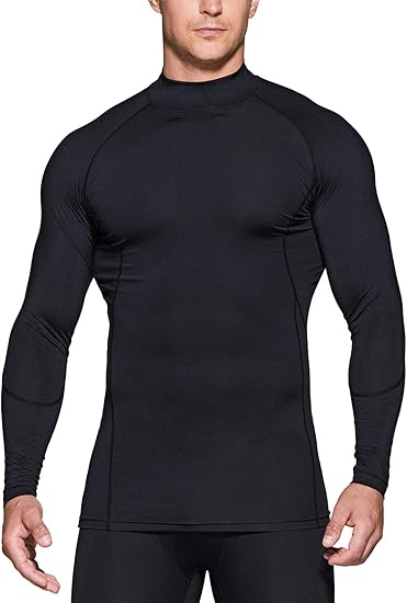 Download Amazon.com: TSLA Men's Cool Dry Fit Mock Long Sleeve ...