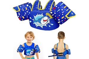 VOPH Toddler Swim Vest, Kids Swim Vest for 30-50 Pounds, Double Security Toddler Life Vest with Floats Arm Wing for Swimming, Life Jacket for Boys Girls Infant Baby Children in 3,4,5,6,7,8 yrs