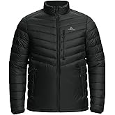 Pioneer Camp Lightweight Puffer Jacket Men Stand Collar Winter Quilted Puffy Coat Insulated Water Repellent Travel Camping