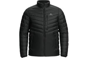 Pioneer Camp Lightweight Puffer Jacket Men Stand Collar Winter Quilted Puffy Coat Insulated Water Repellent Travel Camping