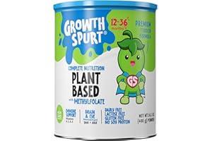 Plant Based Toddler Formula – Growth Spurt Complete Nutrition Powder Formula – Dairy Free, Lactose Free, Gluten Free – No Soy Protein - Prebiotics, Probiotics, DHA & ARA, Methylfolate, Immune Support, Non GMO Infant Baby Transition Weaning