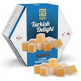 Turkish Delight Candy (Lokum) &ndash; Gourmet Chewy Candy, Premium Gift Box &ndash; Honeycomb Packaging, 8.8 oz (250g), Middle Eastern Sweets (Classic Mastic Gum)