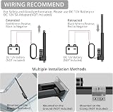 Justech 12V Heavy-Duty Linear Actuator 450LBS 8in 200mm IP54 Black view 6
