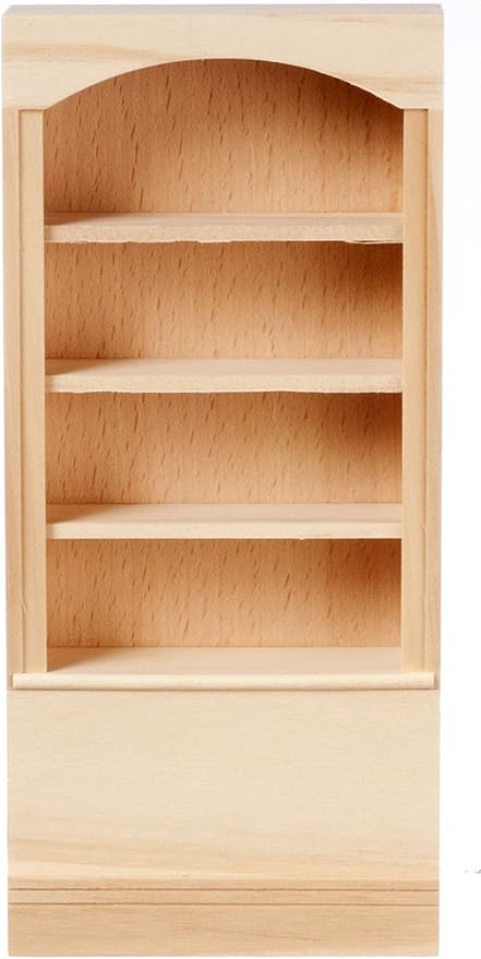 12 Unfinished Wood 4-Shelf Bookcase 