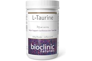 BioClinic Naturals L-Taurine 3 g, 450 g Powder = 150 Servings, Unflavoured