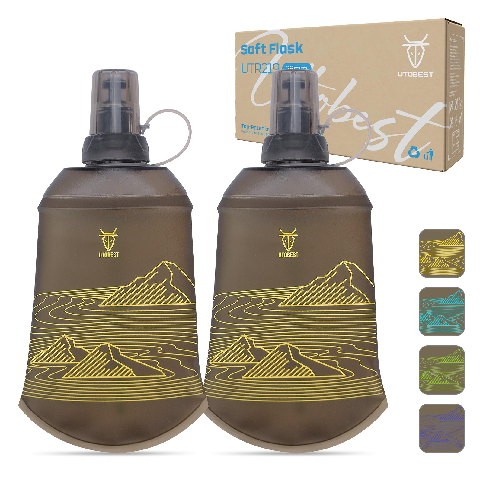 UTOBEST 200ml Soft Flask, 2 Pack Flexible TPU