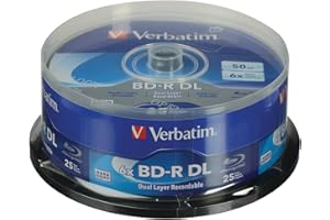 Verbatim Blu-Ray BD-R DL 98356 50GB 6X 25-Pack Spindle