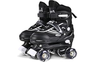 G MGY OLED Roller Skates for Little Kids, 4 Size Adjustable Roller Skates with All Wheels Light up, Fun Illuminating Rollers Skates for Boys Beginners,3 Colors to Choose