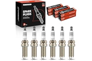 A-Premium 6619 Iridium Platinum Spark Plugs (Pack of 6) Compatible with Toyota, Subaru, BMW Cars - Camry, RAV4, Tacoma, Highl